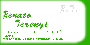 renato terenyi business card